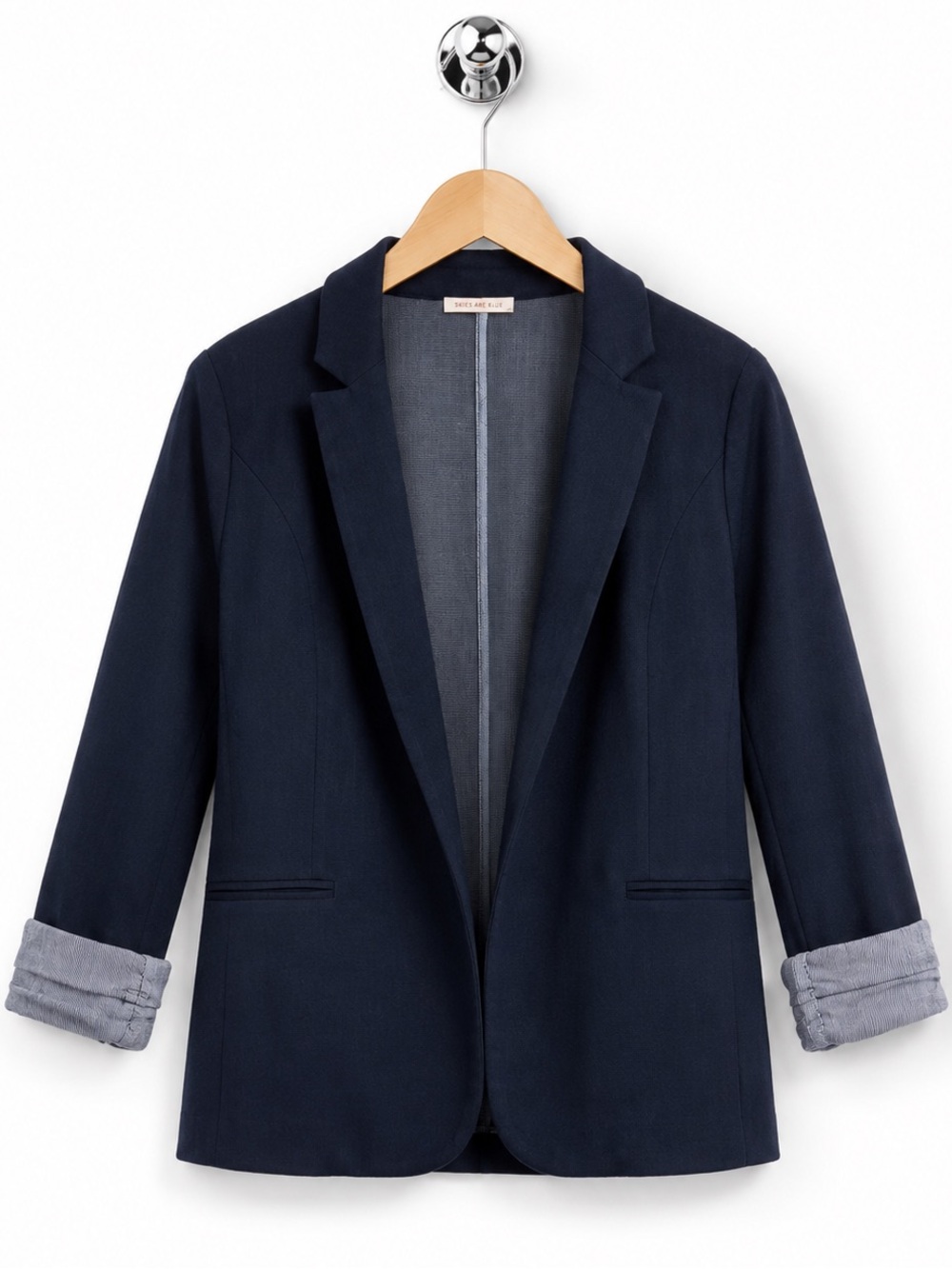 SKIES ARE BLUE Asa Knit Open Front Blazer